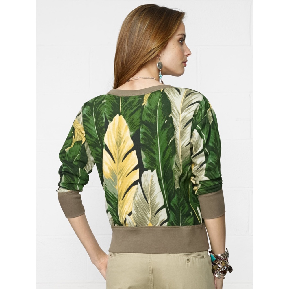 New Denim & Supply Leaf Crew Sweatshirt Small - Picture 2 of 7
